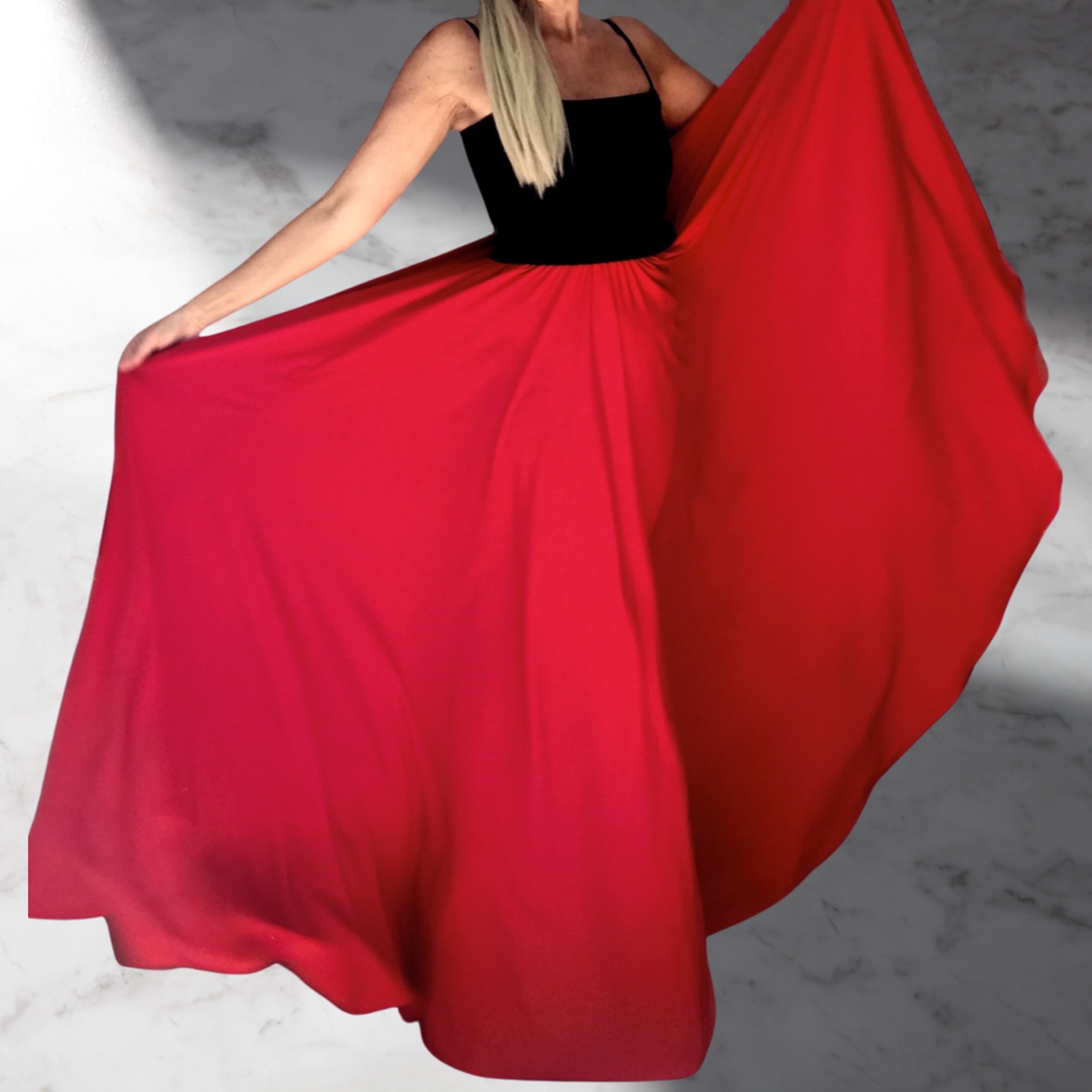 Dlouhé šaty BOROS - červené